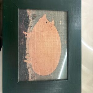 Framed Pig Wall Art